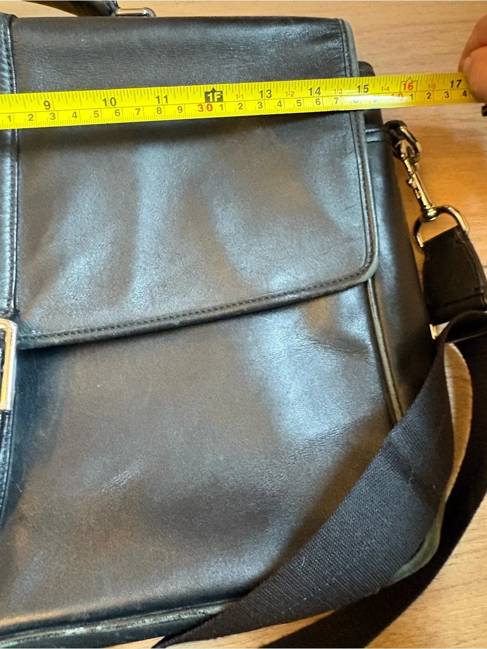 Coach Lexington Flap Business Brief F71073 Black Leather Laptop